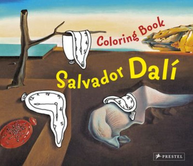 Colouring Book featuring Salvador Dali's surreal art, inviting creativity with 32 captivating pages for all ages.