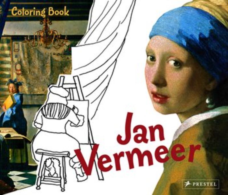 Colouring Book Vermeer for kids, featuring 32 pages of intricate line drawings inspired by Vermeer’s masterpieces.