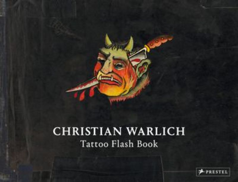 Christian Warlich Tattoo Flash Book, showcasing 300+ restored tattoo designs and historical images from a pioneering artist.