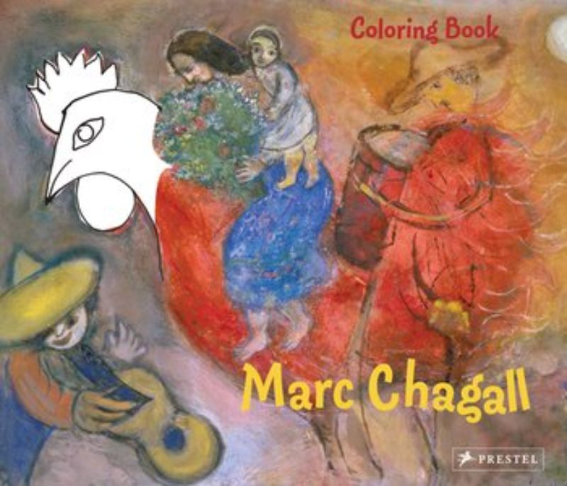 Colouring Book featuring whimsical designs inspired by Marc Chagall, perfect for young artists to explore creativity.