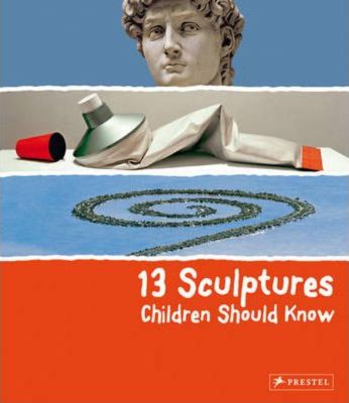 Engaging art book for kids featuring 13 notable sculptures from diverse cultures, with puzzles and vibrant illustrations.
