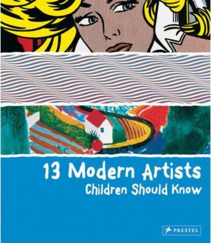 Illustrated hardback book introducing children to 13 modern artists with biographies, activities, and art history context.