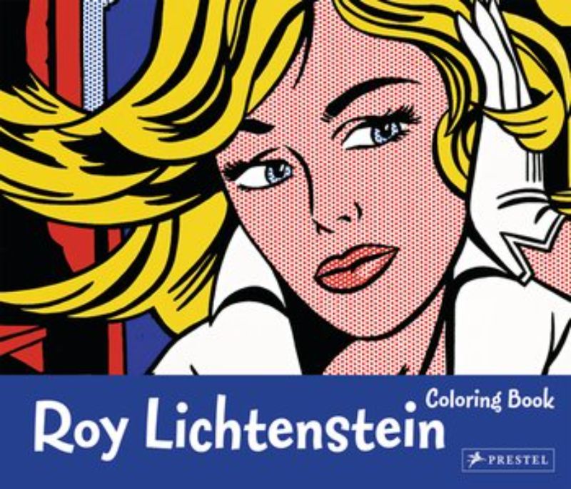 Coloring book featuring Roy Lichtenstein's art for kids, 32 pages of creative coloring space, 280x240mm.