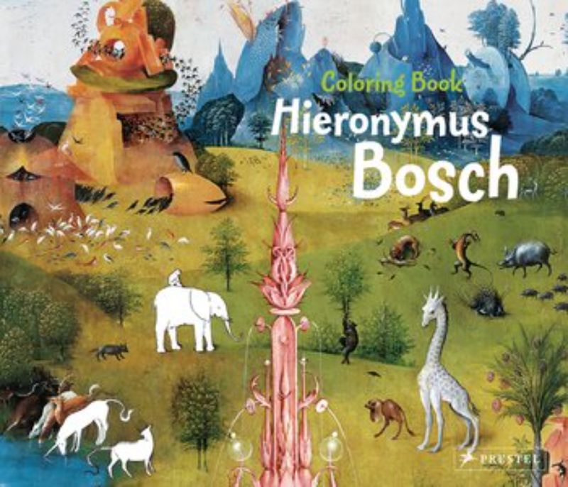 Colouring book featuring intricate designs inspired by Hieronymus Bosch, ideal for fostering creativity in children.