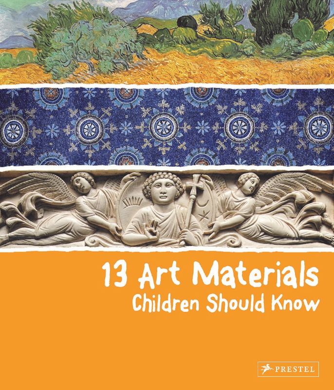 An illustrated book introducing children to 13 artistic materials and their historical significance in art creation.