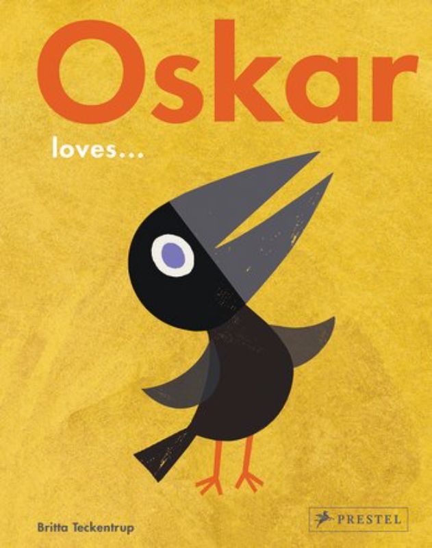Oskar the raven surrounded by trees and cherries in a beautifully illustrated children's book about nature appreciation.