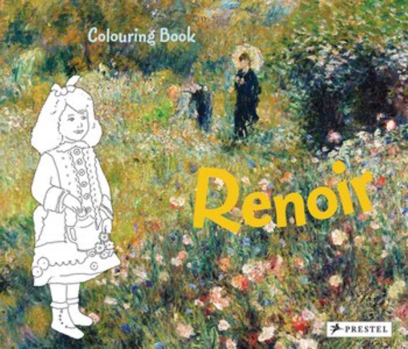 Coloring book featuring Renoir's masterpieces, designed for young artists to explore and express creativity.