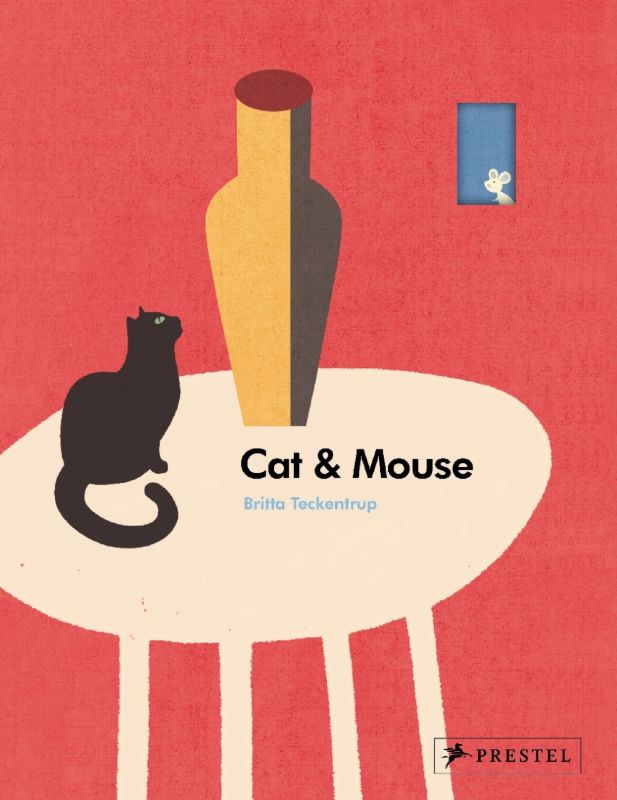 Hardback picture book 'Cat and Mouse' by Britta Teckentrup, featuring vibrant illustrations and interactive cut-outs for early literacy.