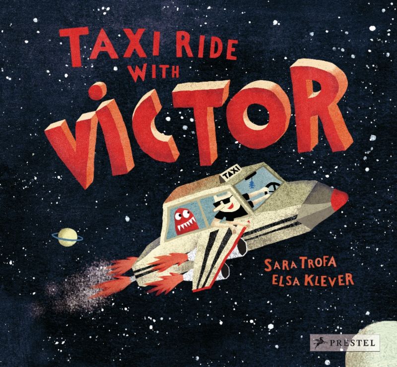 A colorful children's book cover featuring Victor, an extraterrestrial taxi driver, navigating humorous cosmic adventures.