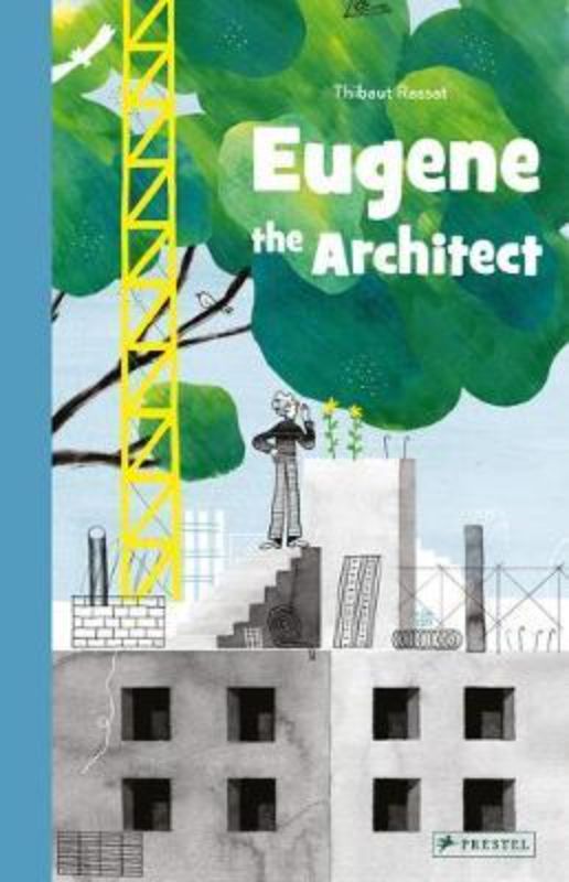 Illustrated children's book 'Eugene the Architect,' blending fun with architectural principles and nature's elegance.