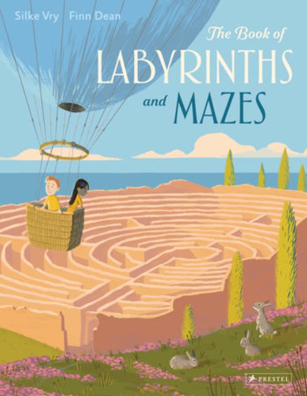Colorfully illustrated hardback book exploring the history and significance of mazes and labyrinths for young readers.