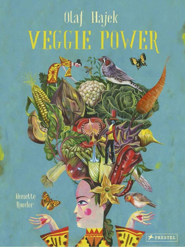 Beautifully illustrated hardback book 'Veggie Power' explores local vegetables, their growth, and culinary uses for kids.