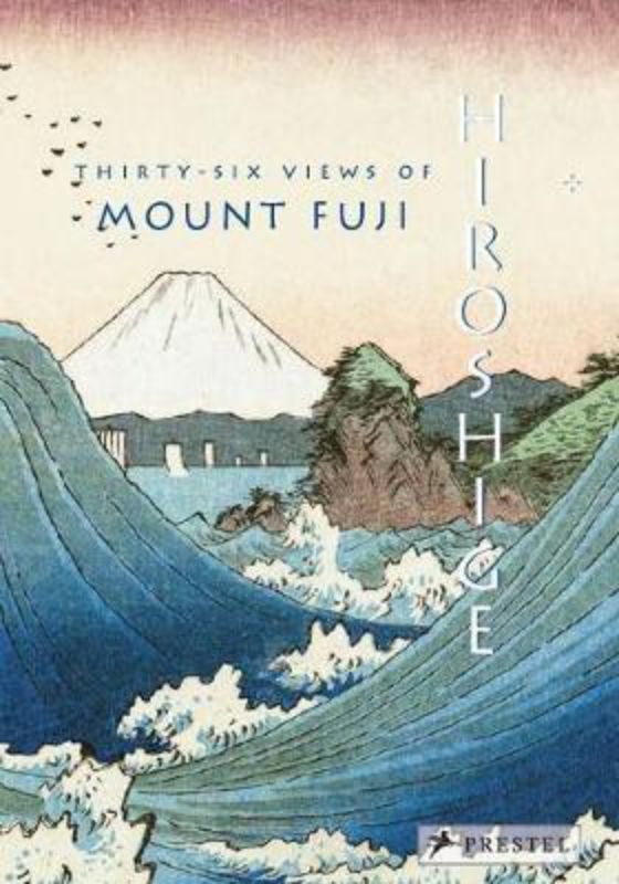 Hardback art book showcasing Hiroshige's stunning ukiyo-e prints of Mount Fuji, housed in an elegant slipcase.