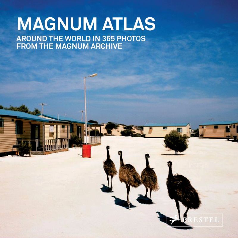 Hardback photography collection 'Magnum Atlas' featuring 752 pages of diverse global visuals by iconic and emerging photographers.