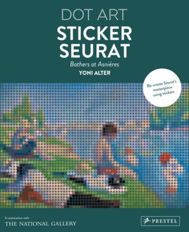 Activity book featuring thousands of colored stickers to recreate Seurat's 'Bathers at Asnières' masterpiece.