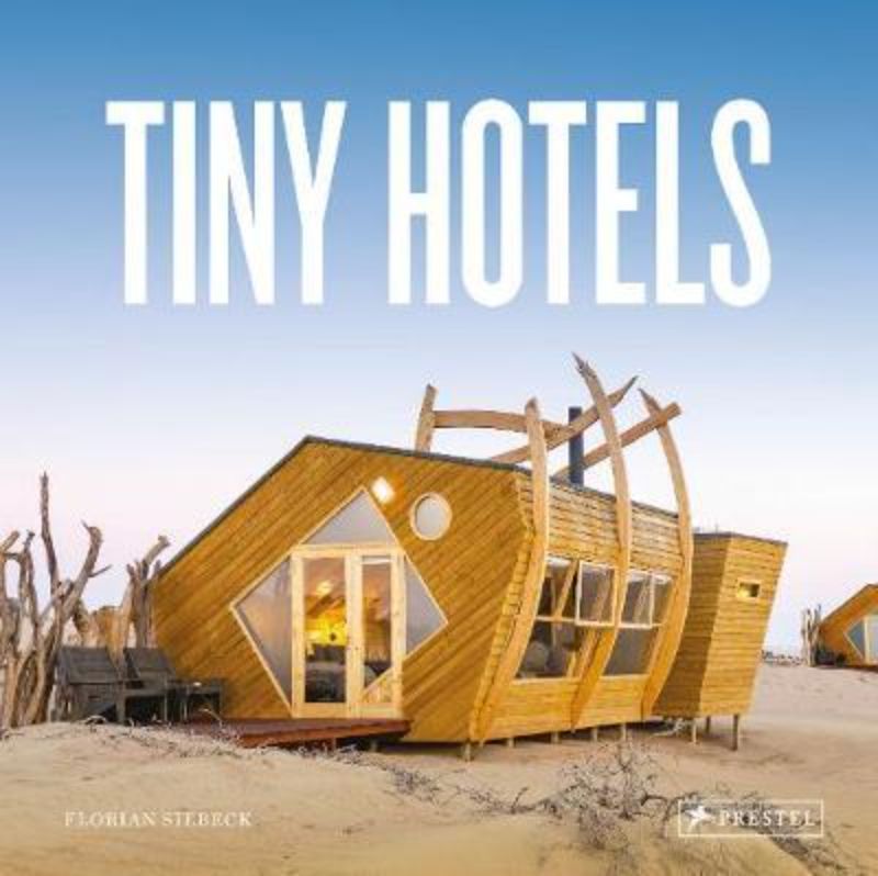 Hardback book 'Tiny Hotels' featuring 40 unique global hotels with stunning photography and design inspiration.