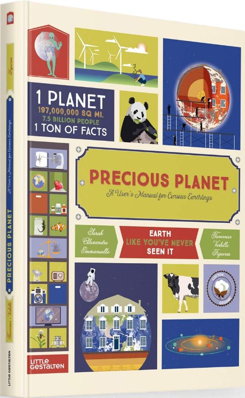 Beautifully illustrated hardback book 'Precious Planet' teaches kids about Earth's ecosystems and sustainability.