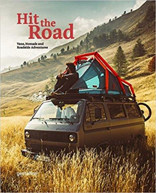 A hardback travel guide exploring van life and road trips with stunning photography and inspiring traveler stories.