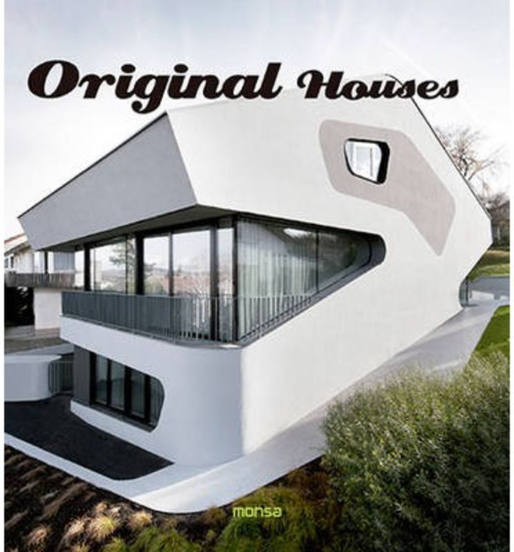 Hardcover book showcasing 112 pages of original house designs, inspiring modern architecture and innovative living spaces.