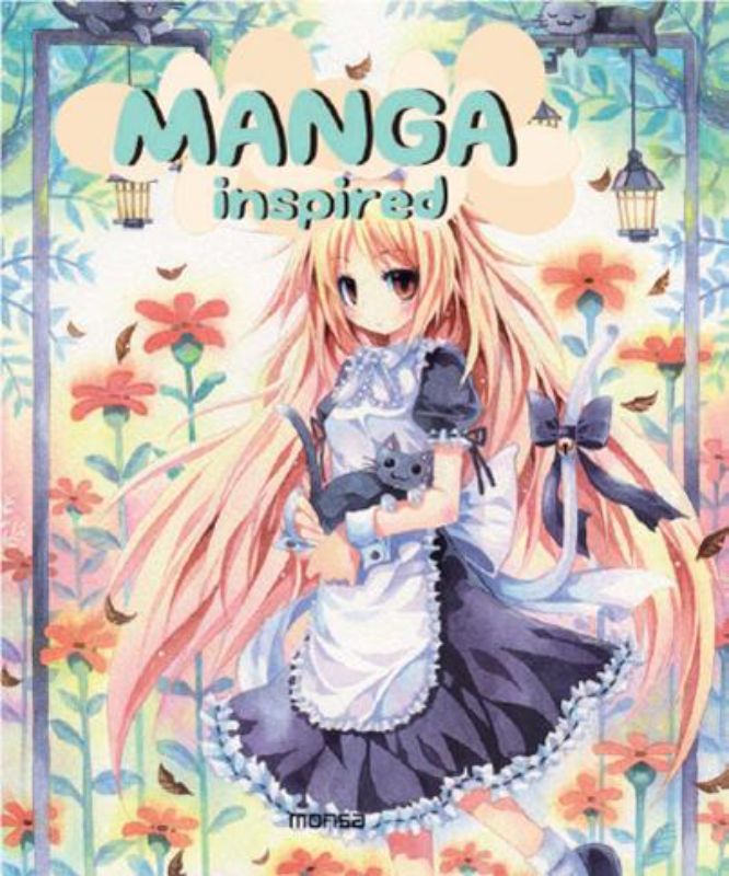 Manga Inspired illustration book featuring 23 acclaimed artists, showcasing unique styles and insights on creativity.