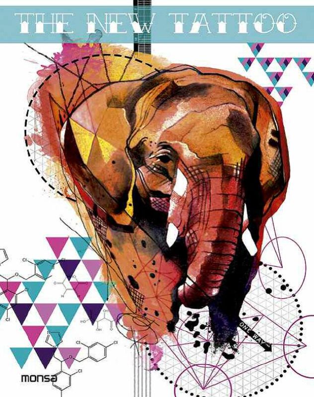 Hardback book 'The New Tattoo' by Eva Minguet exploring modern tattoo culture and artistic influences.