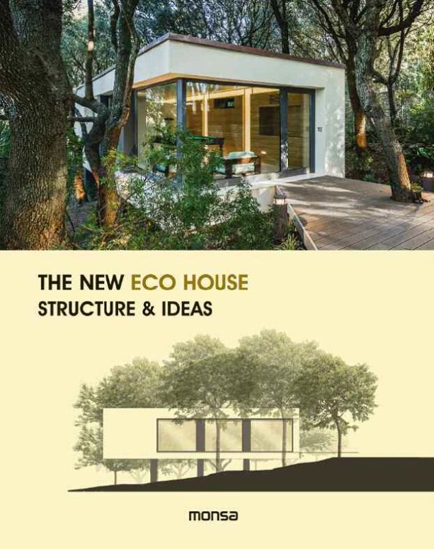 Hardback book 'The New Eco House' by Patricia Martinez on sustainable living and bioconstruction principles.