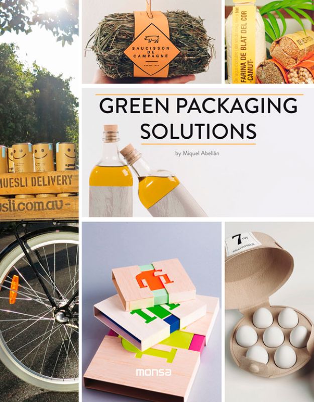 Eco-friendly hardback book on sustainable packaging solutions, 192 pages, by Miquel Abellan, published by Monsa.