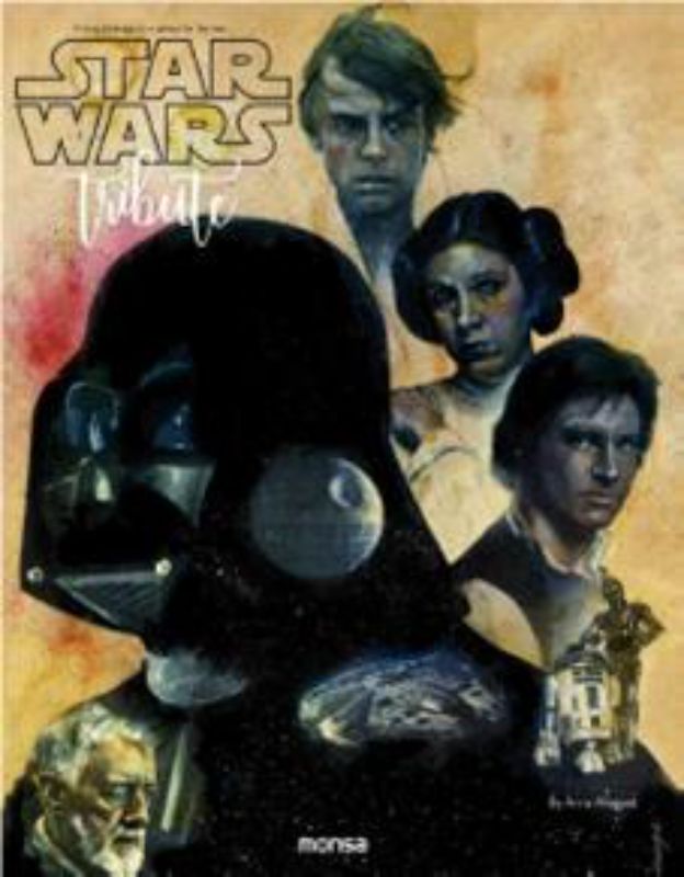 Hardback illustrated book 'Star Wars - Tribute' featuring 40 character portraits and 60 unique posters, celebrating the saga's legacy.