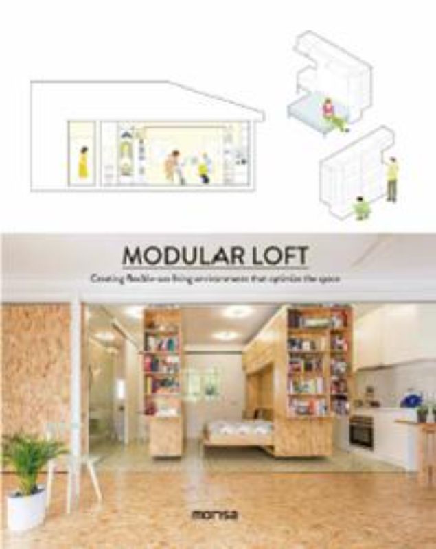 Hardcover book 'Modular Loft' by Patricia Martinez on innovative space-saving designs and flexible living environments.