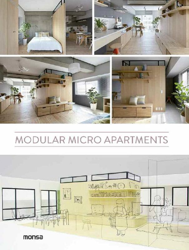 Stylish modular micro apartment showcasing multifunctional furniture and innovative storage solutions in a compact urban space.
