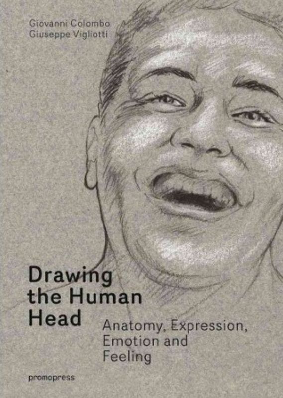 Hardback book 'Drawing the Human Head' with 192 pages, teaching facial expressions and skills for art students.