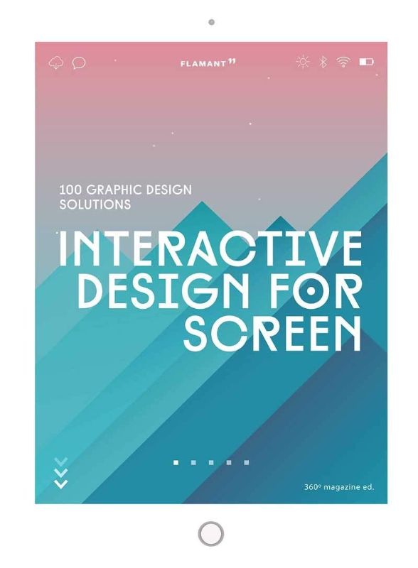 Hardback book 'Interactive Design for Screen' with 240 pages focusing on mobile user experience and design best practices.