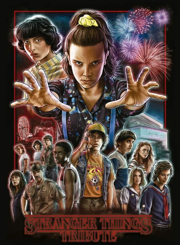 Stranger Things Tribute book featuring 112 pages of illustrations and commentary on 1980s pop culture, 170 x 230 mm hardback.