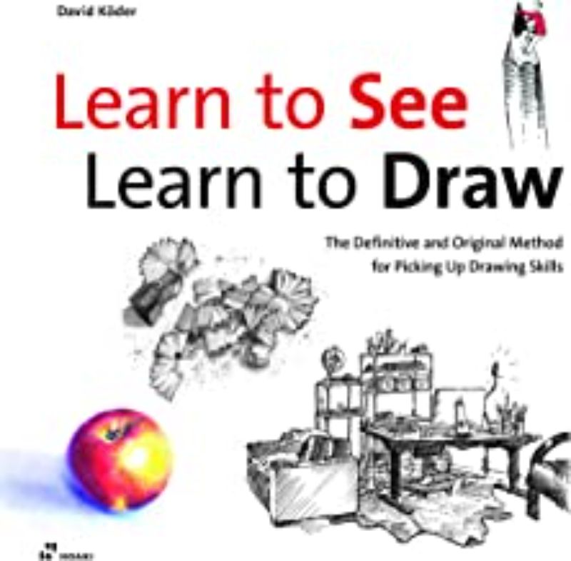 Comprehensive drawing guide by David Koder, encourages creativity for all skill levels with engaging exercises and humor.