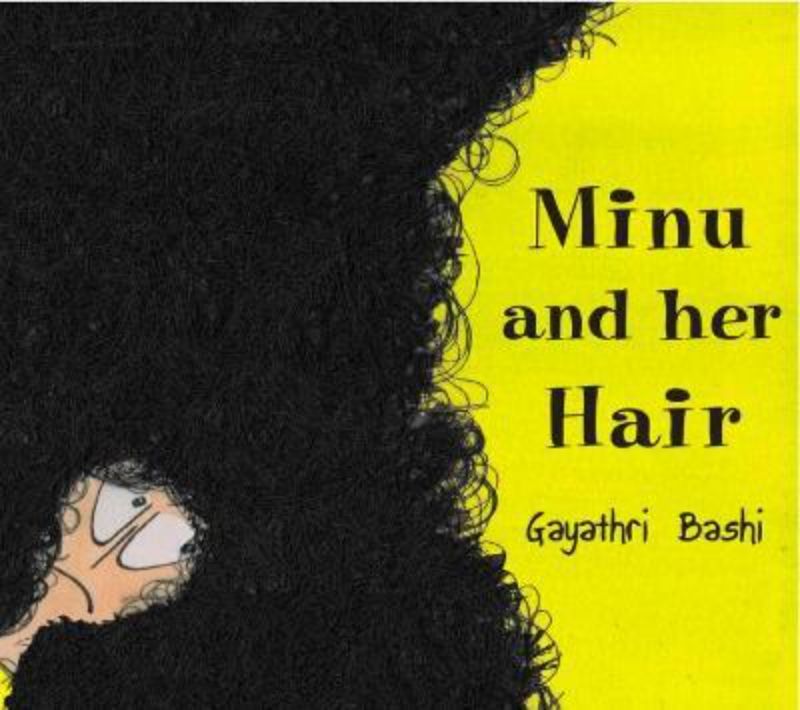 A whimsical children's book featuring Minu and her vibrant, wild hair, celebrating individuality and self-acceptance.