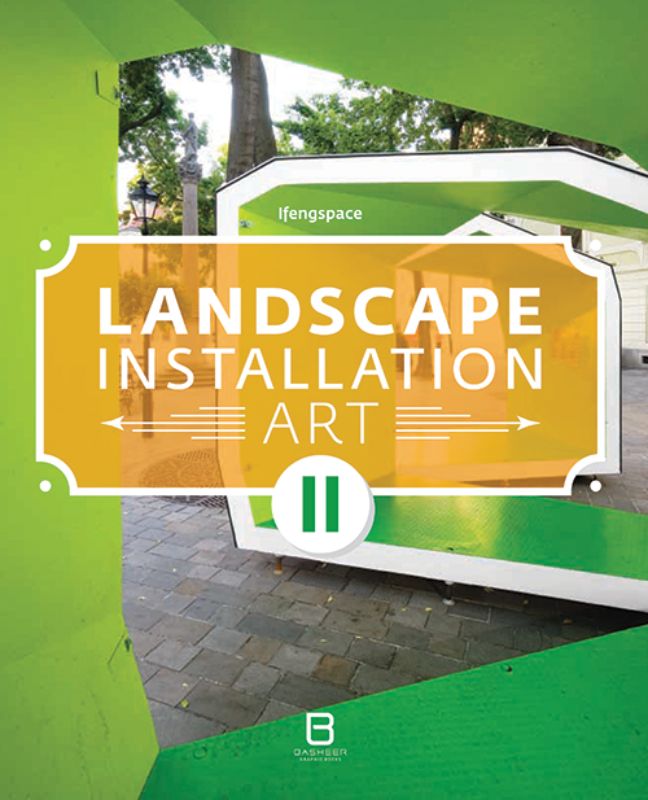 Hardback book showcasing global landscape installations with vivid photography and insightful commentary.