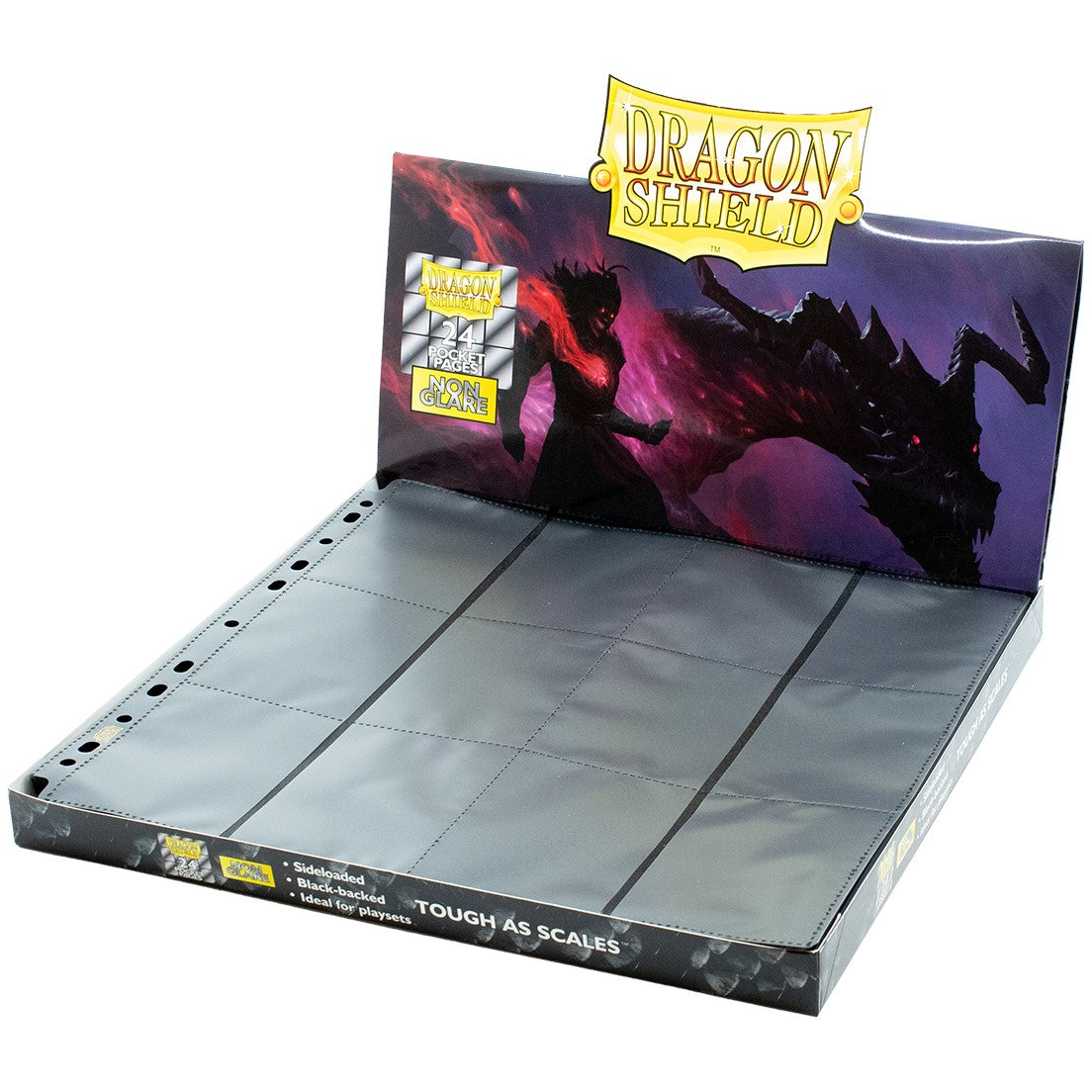 Dragon Shield: Non-Glare Binder Pages - 24-Pocket Display - Black