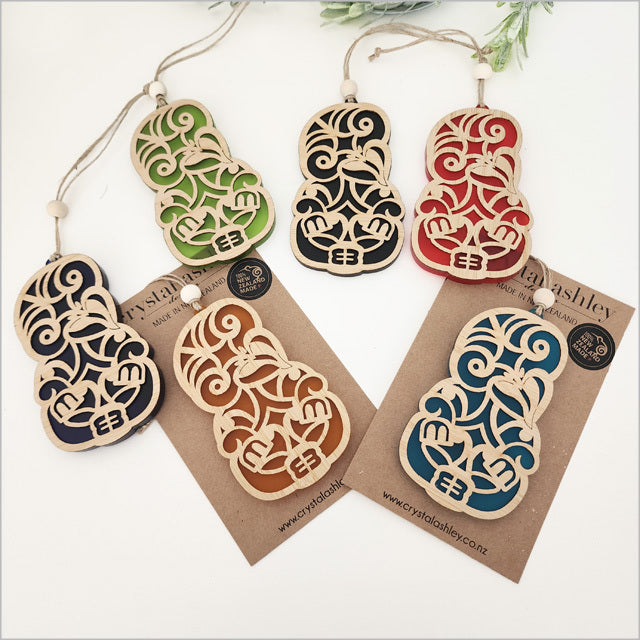 Hanging Ornament - Tiki (Orange Satin Acrylic)