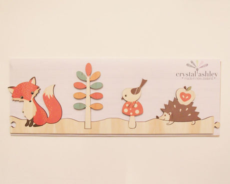 Forest-themed jigsaw wall art for children's rooms, featuring customizable pieces that inspire creativity and imagination.