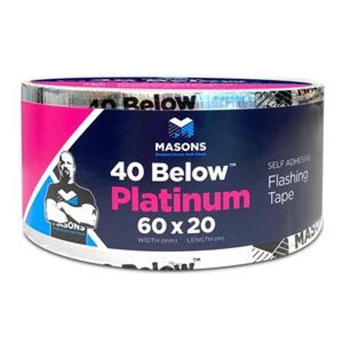 40 Below Flashing Tape Platinum 60mm x 20m