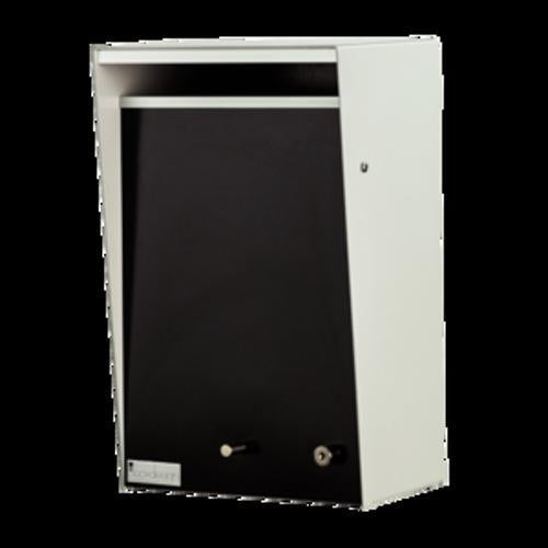 Wall Mounted Letterbox Silver Pearl/Black