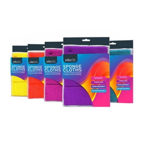 Sponge Microfibre Assorted Colours 5 pack 125546