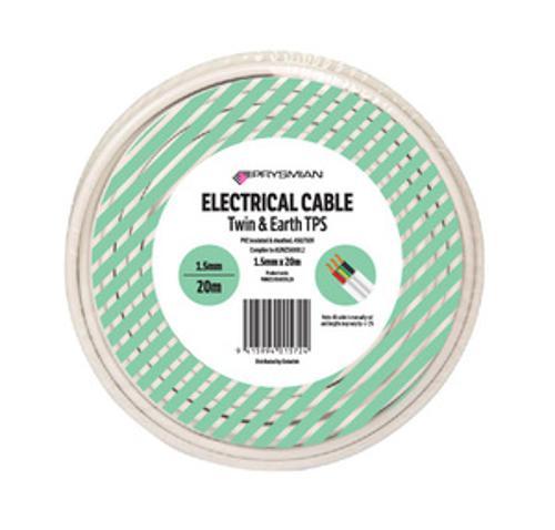 Electrical Cable Twin & Earth 1.5mm TPS 20m Roll Blister Pack