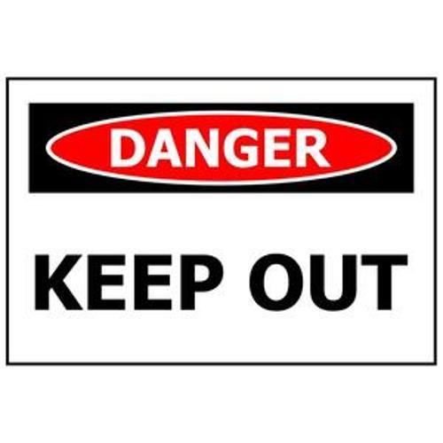 Sign Danger Keep Out Rigid 340 x 240mm