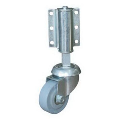 Spring Loaded Swivel Gate Castor 50mm 50kg Rubber