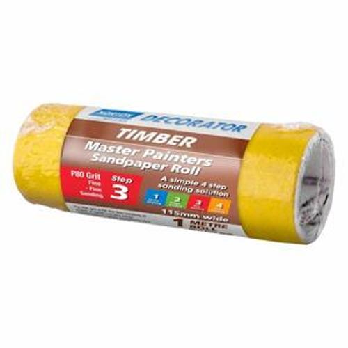 Master Painters Sandpaper Roll Medium P80 115mm x 1m