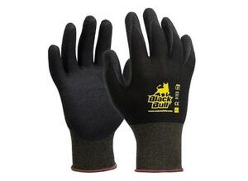 Black Bull Nitrile Glove Black Polyamide Liner Size 9L