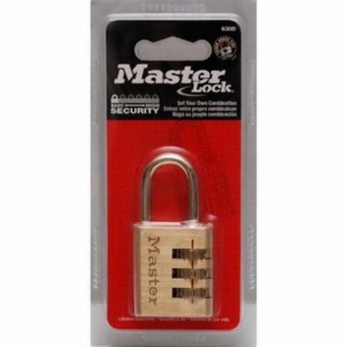 No 630 Combination Luggage Padlock Brass Plated Aluminium 30mm