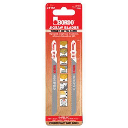 Jig Saw Blade 100mm Timber T-Shank High Speed Straight Cut Alloy 2-Pack 7110-31151