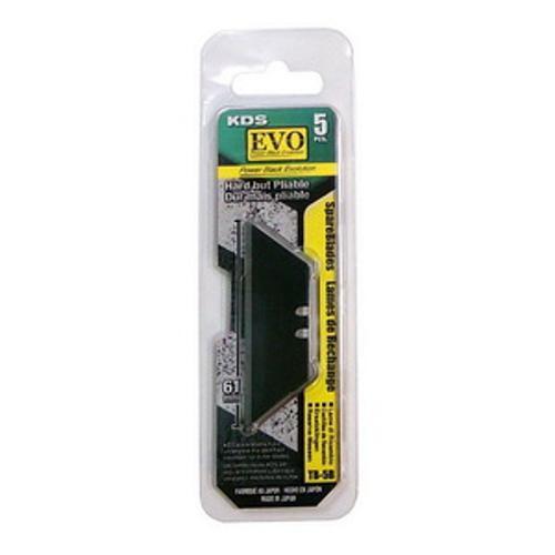 EVO Trapezoid Japanese Replacement Heavy Duty Knife Blade 61mm Black 5 pack TB-5B EVO